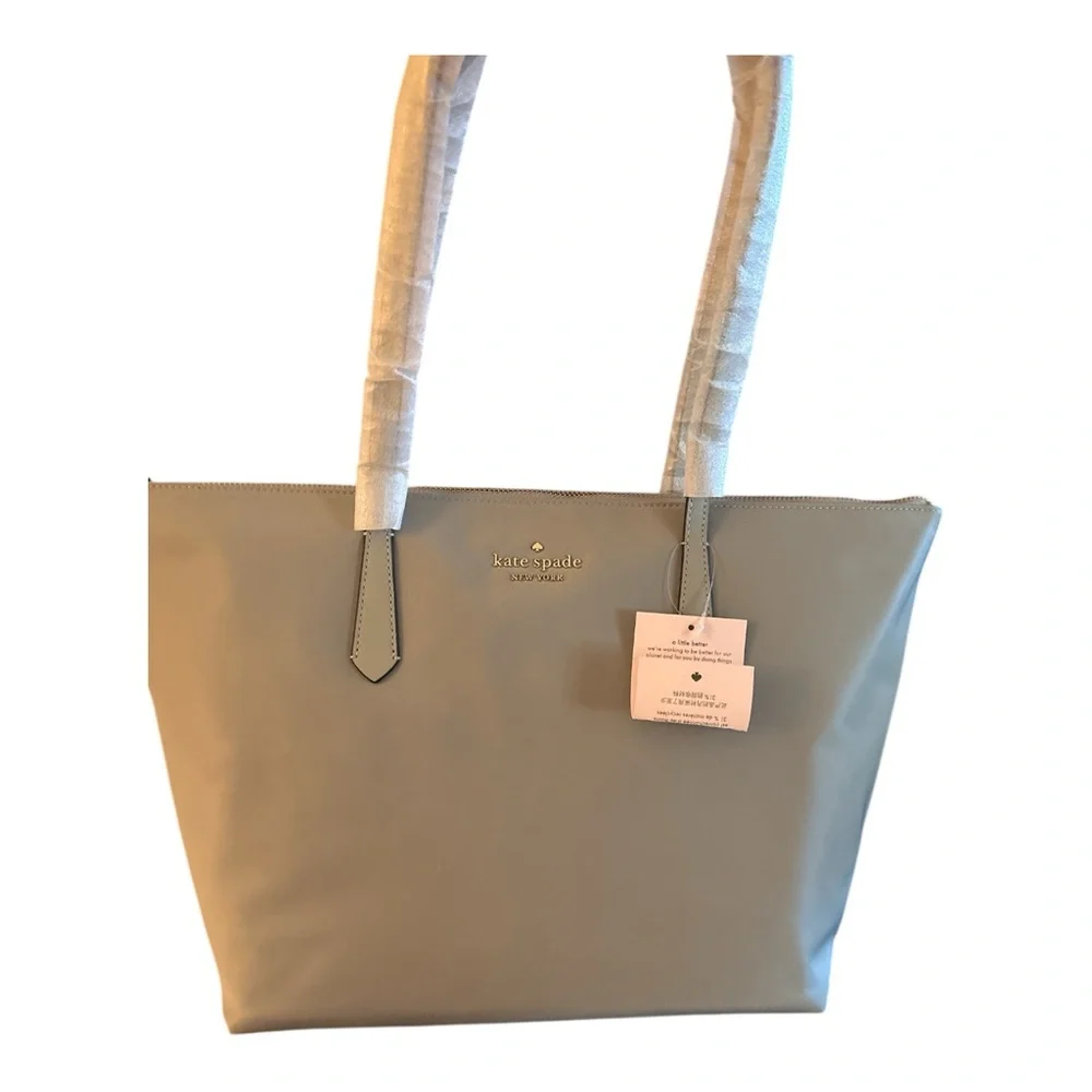 Kate Spade New York “The Bridle” Better Nylon Tote – Soft Taupe Gray | NWT
